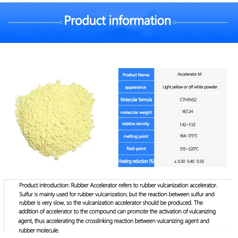 High Quality 2-Mercaptobenzothiazole Accelerator M Rubber Accelerator M Mbt Benzothiazole Mercaptan