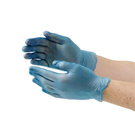 Guantes de PVC de sala limpia de vinilo sin polvo desechables respetuosos con el medio ambiente,